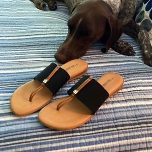 Andre Assoue sandals in size 8. Fits a narrow foot. Made in Spain.